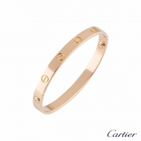 Cartier Rose Gold Plain Love Bracelet Size 16 B6035616 Cartier Rose Gold Plain Love Bracelet Size 16 B6035616